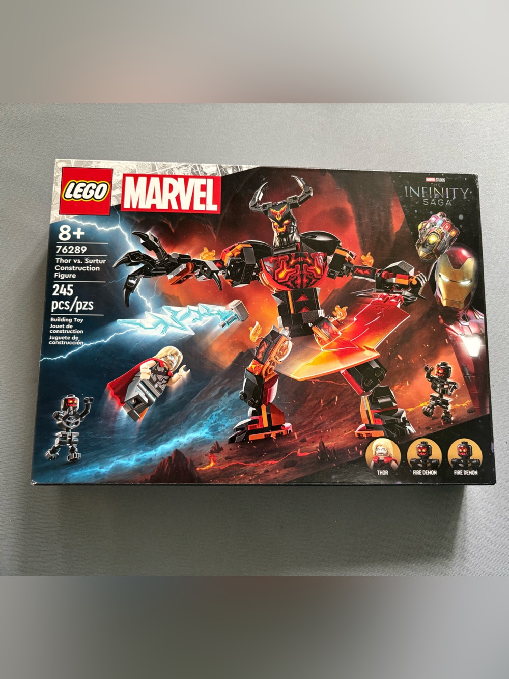 LEGO Marvel Thor vs Surtur Construction Figure Set New Sealed #76289 245 Pcs
